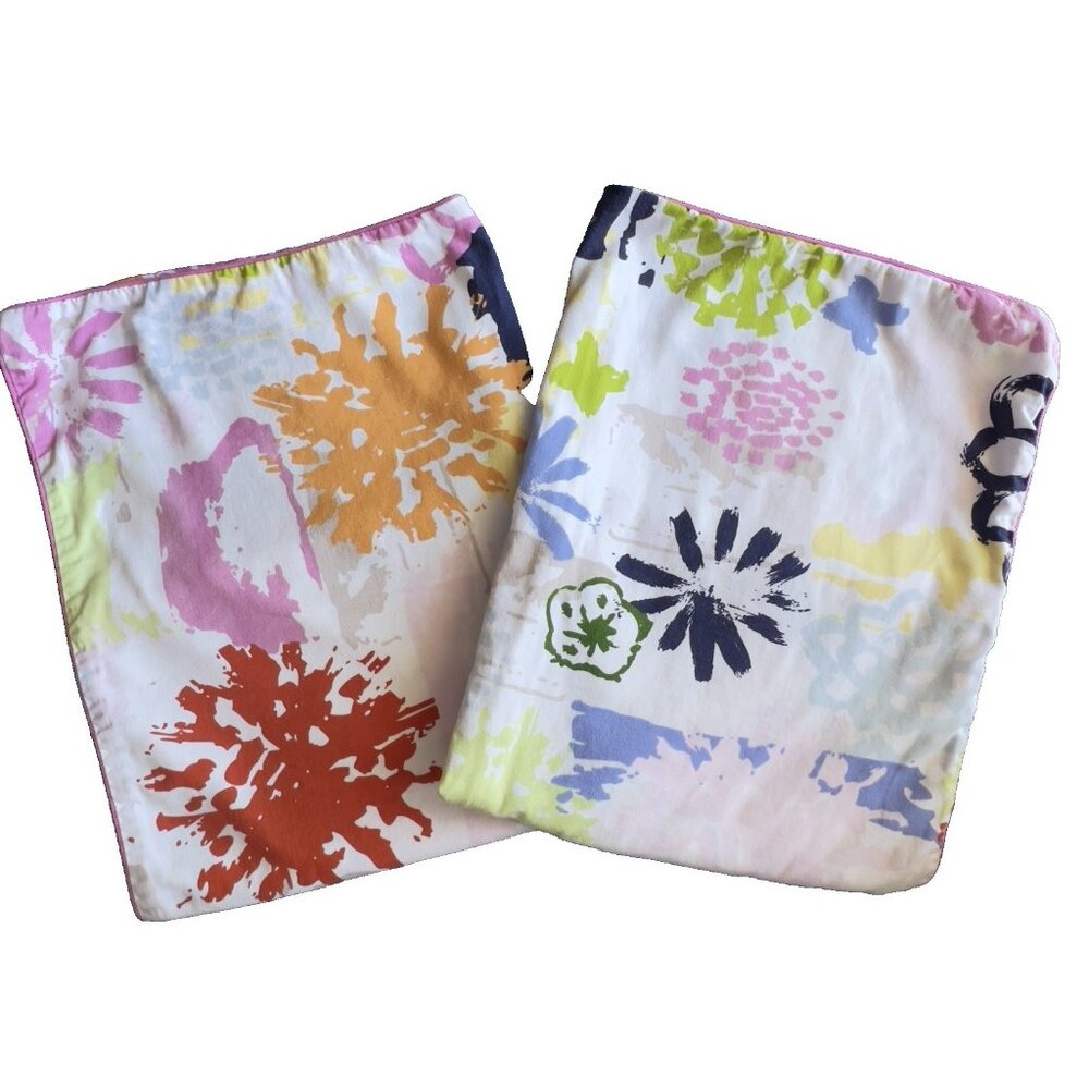 PR IKEA Pillow Shams Renate Blom 25 x 24 Zip Modern Colorful Flower Power